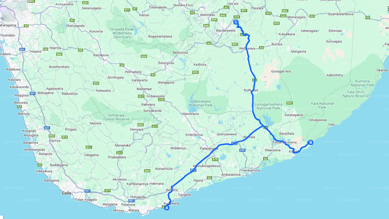 යාල සෆාරි සමඟ හිරිකැටියේ සිට ඇල්ල දක්වා පුද්ගලික චාරිකාව