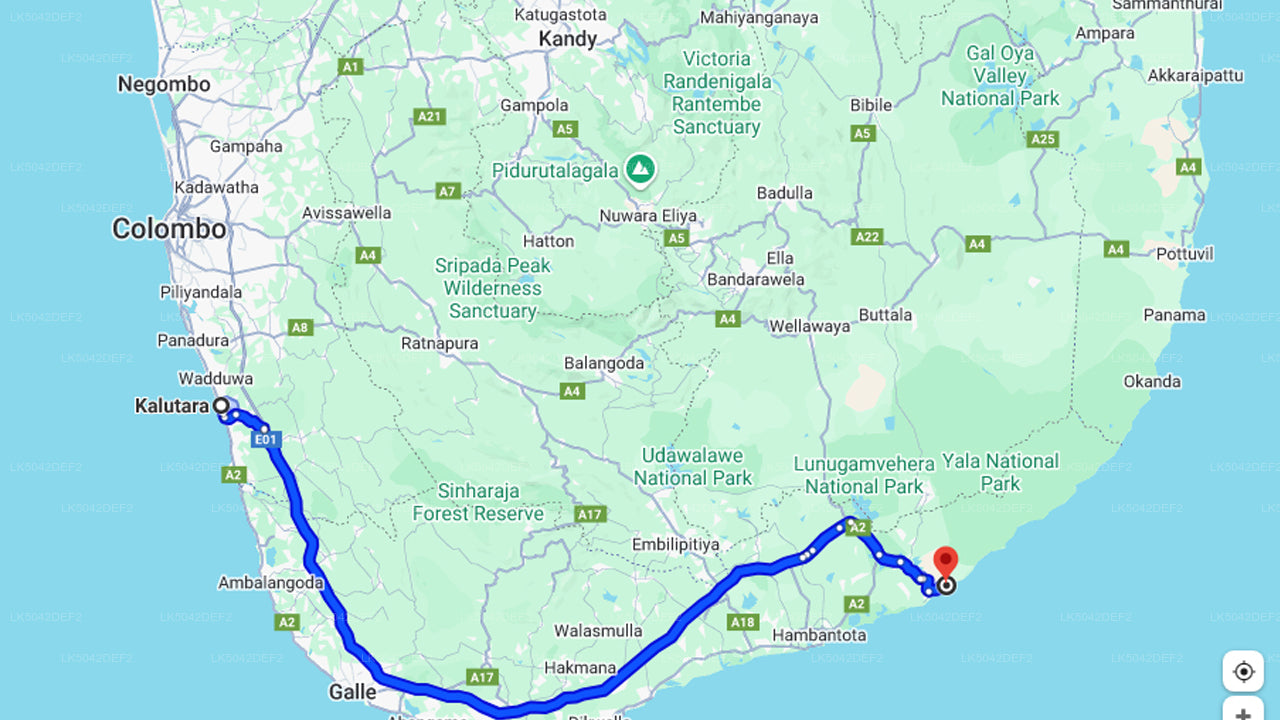 යාල ජාතික වනෝද්යාන සෆාරි කළුතරින්