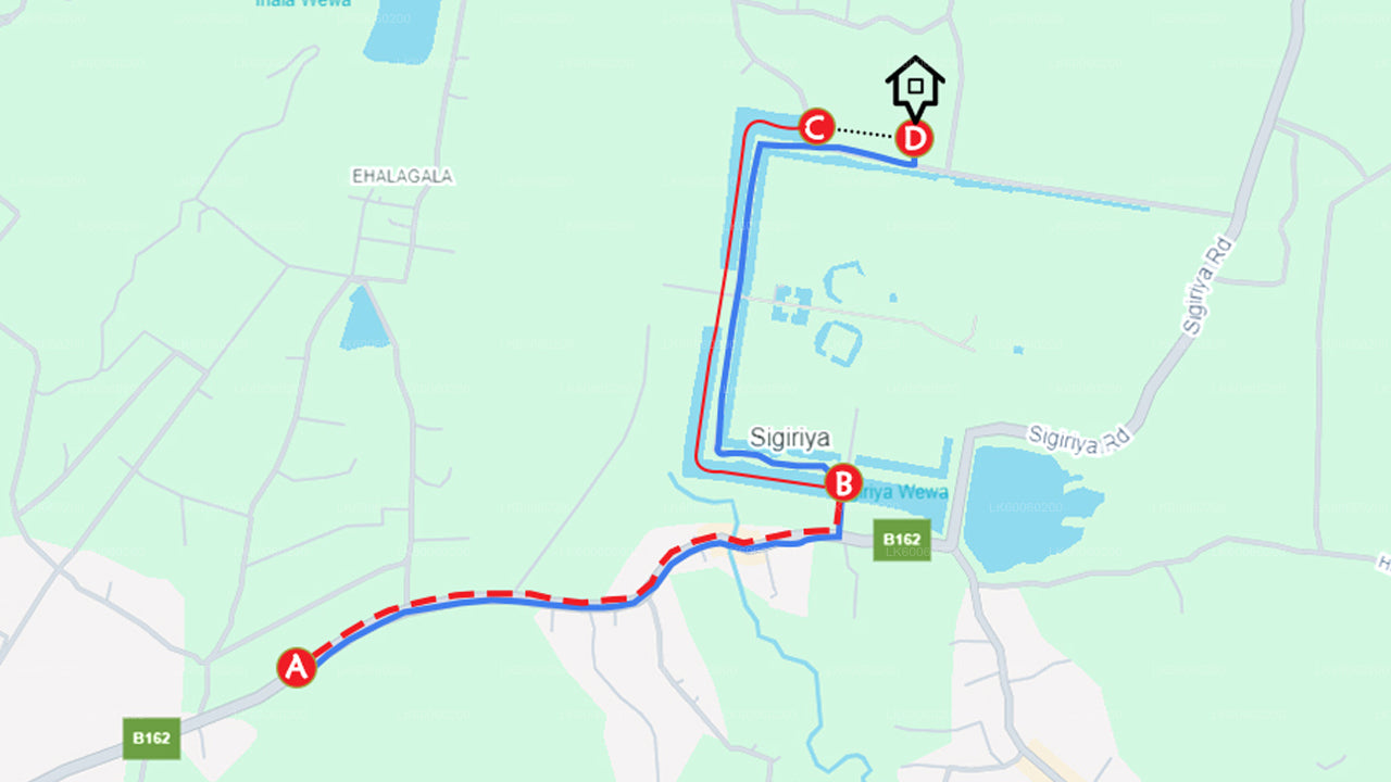 සීගිරියේ සිට සීගිරි ගම් චාරිකාව සහ දිවා ආහාරය