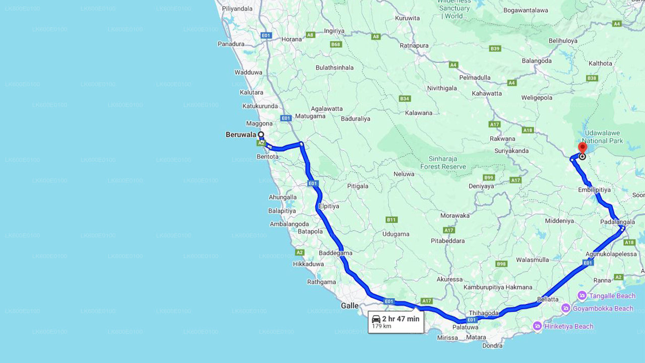 බේරුවල සිට උඩවලව ජාතික වනෝද්යානය සෆාරි