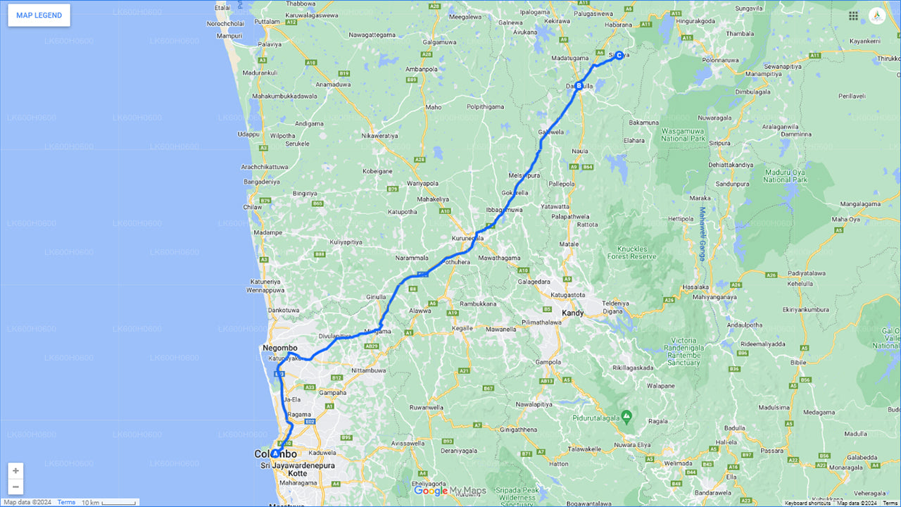 කොළඹ සිට සීගිරිය, දඹුල්ල සහ ගම්මාන චාරිකාව