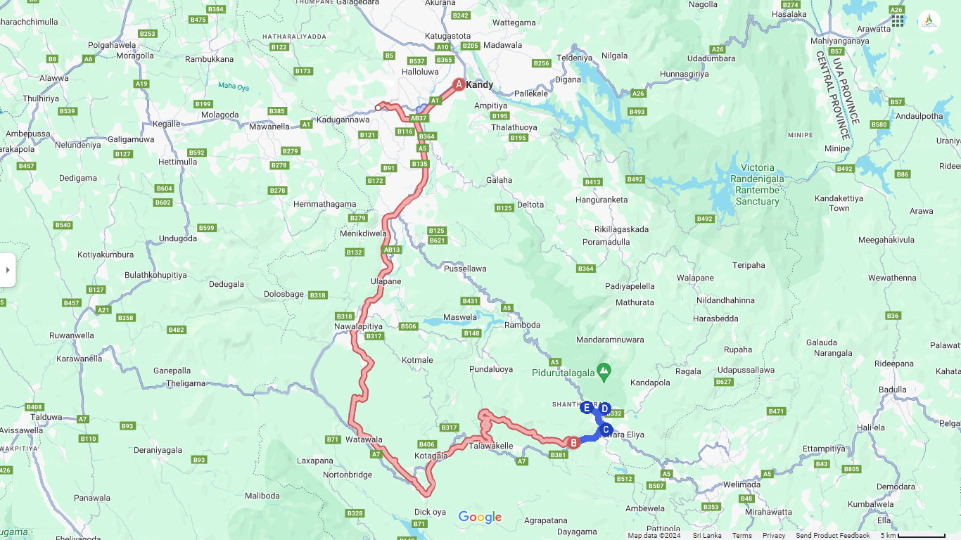 නුවර සිට නුවරඑළිය දුම්රියෙන්