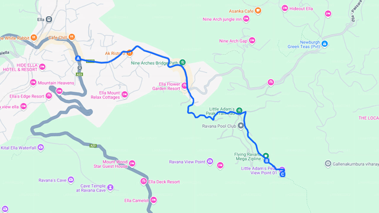 Little Adam's Peak Hike and Zip-lining from Ella