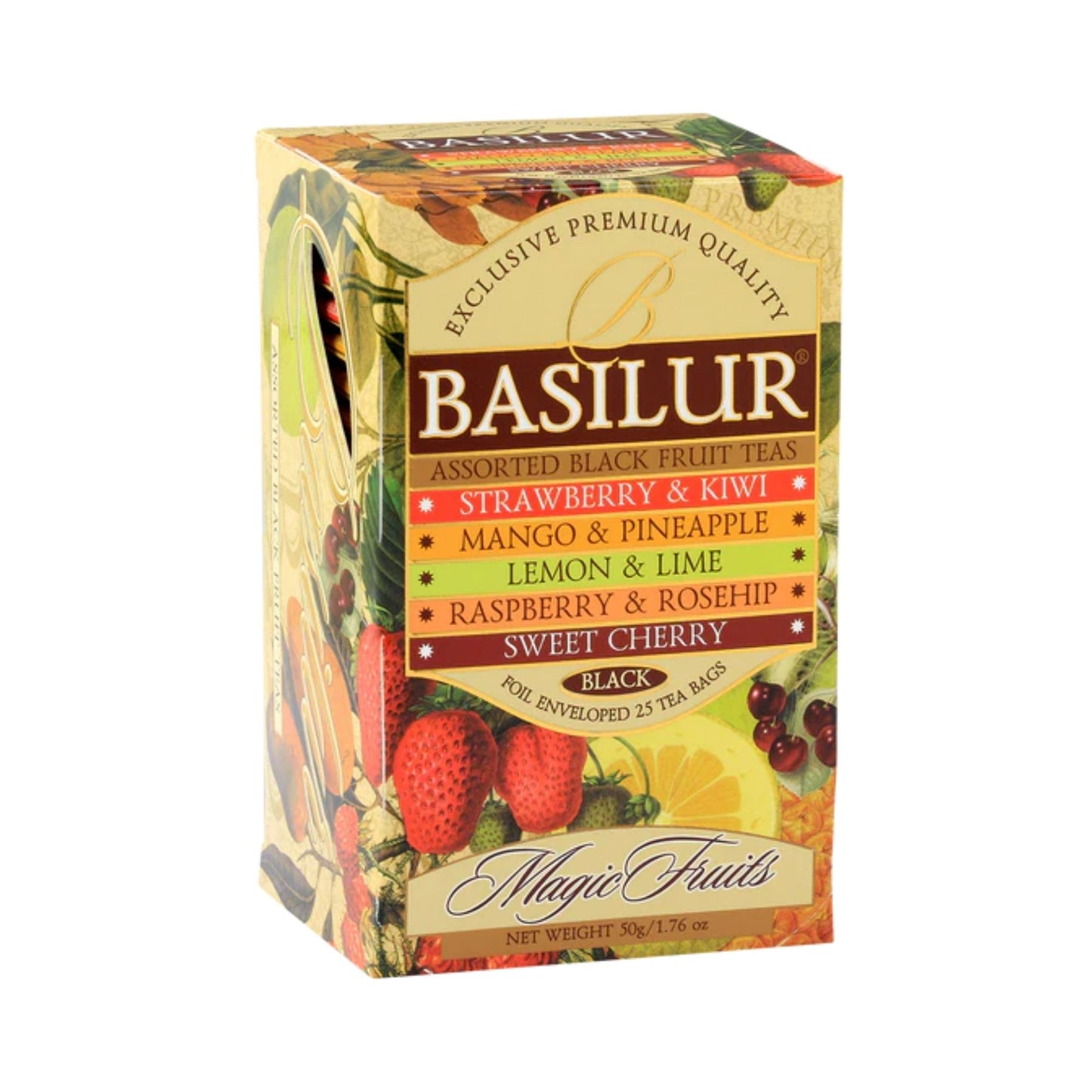 Basilur Magic Fruit Assortment (50g) 25 Enveloped Tea Bags