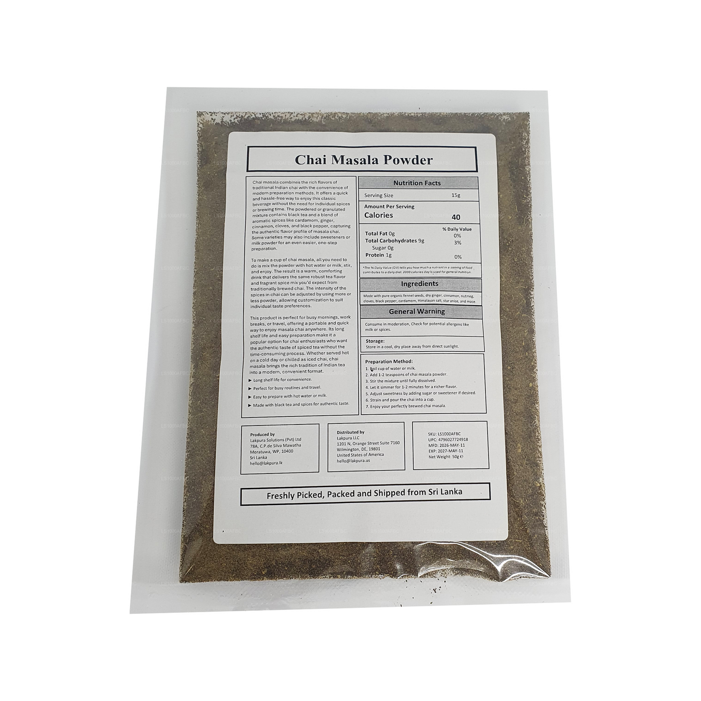 Lakpura® Chai Masala Powder