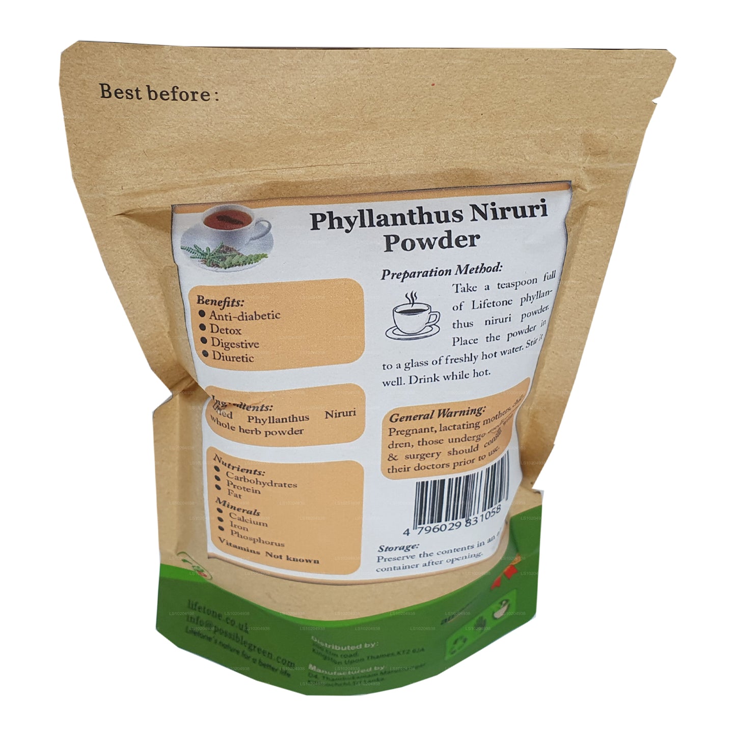 Lifetone Phylanthus Niruri Powder (100g)