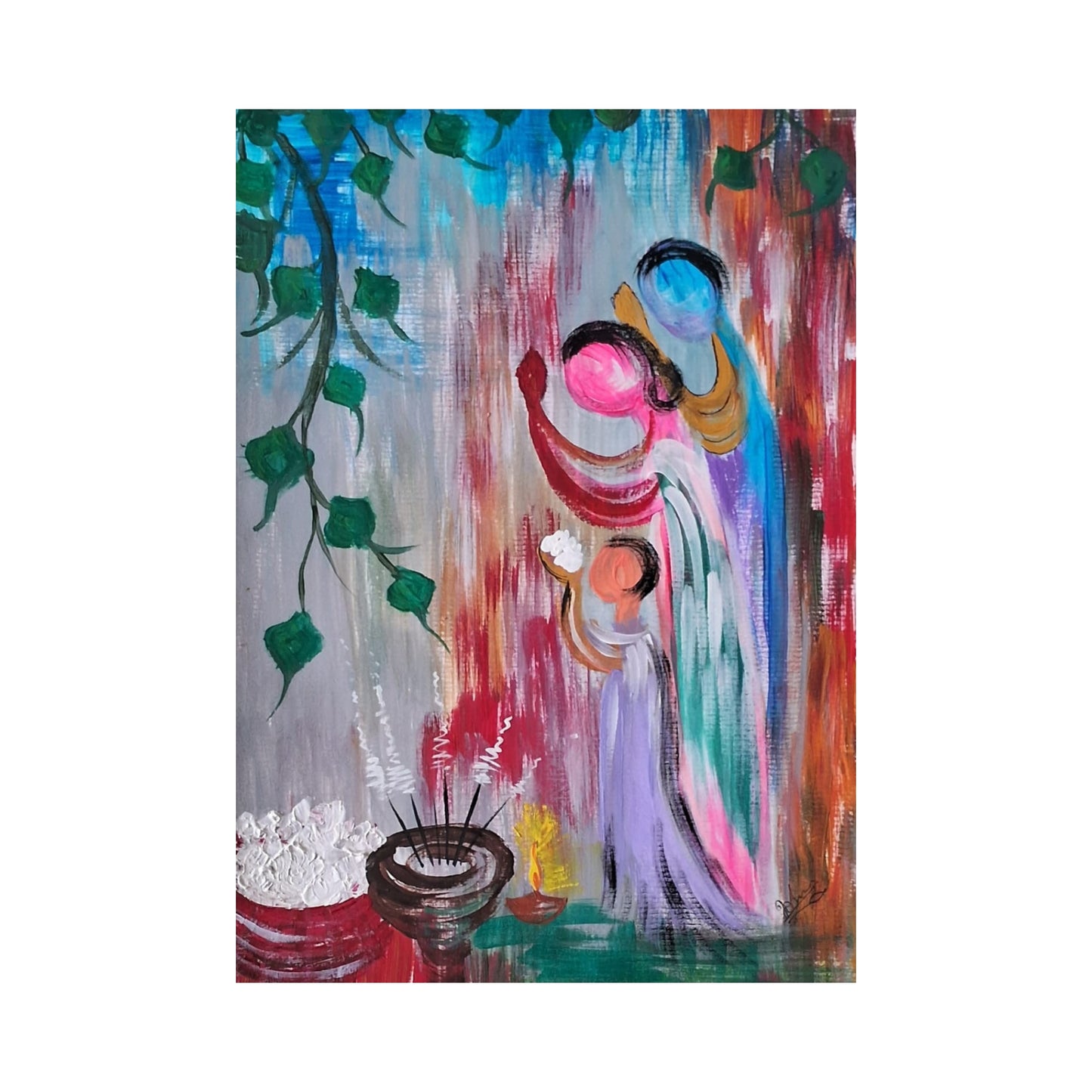 ලක්පුර® පන්සලේ සිටින පවුල බිත්ති සැරසිල්ල