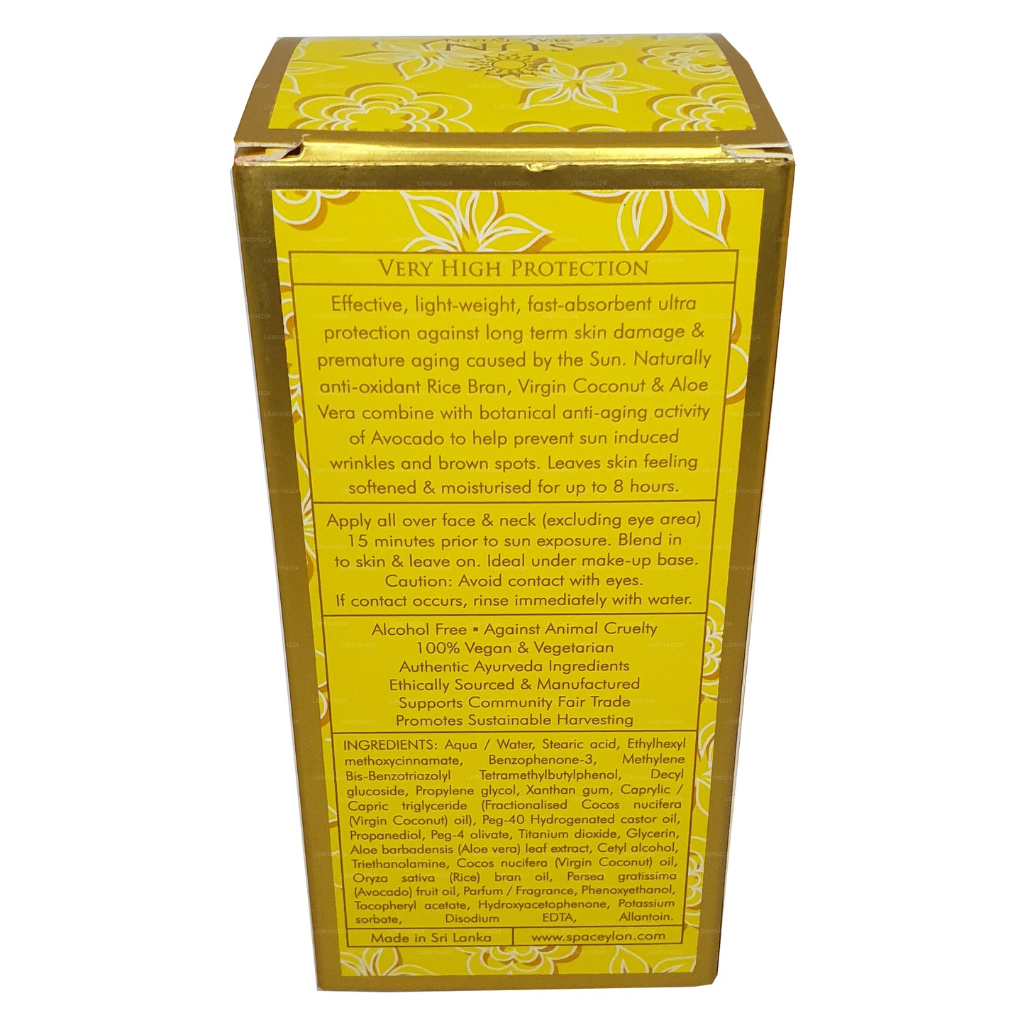 Spa Ceylon SUN Moisture Care Anti Age Face Cream UVA + UVB "SPF 50+" (30ml)