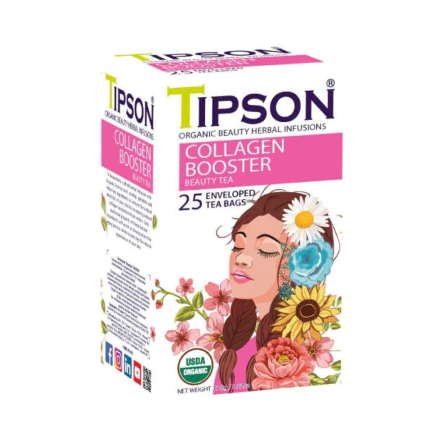 Tipson Tea Organic Collagen Booster (37.5g) 25 Tea Bags