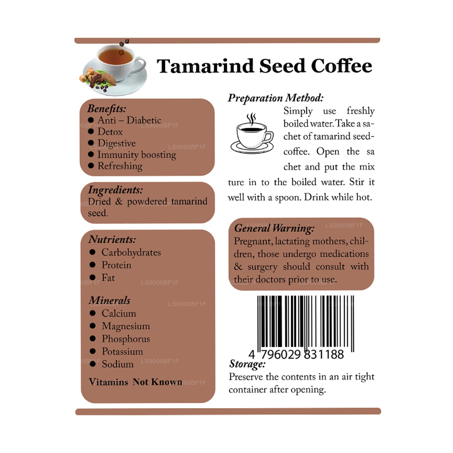 Lifetone Tamarind Seed Coffee (40g)