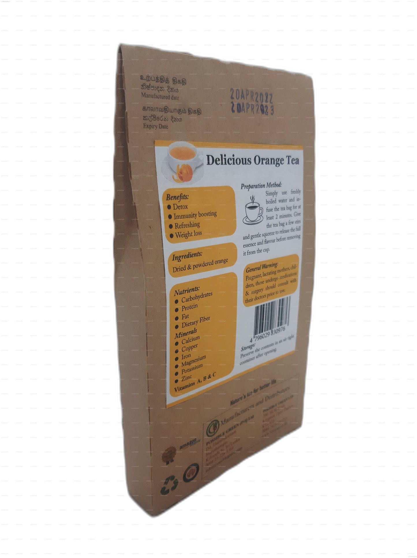 Lifetone Orange Tea (40g) 20 Tea Bags