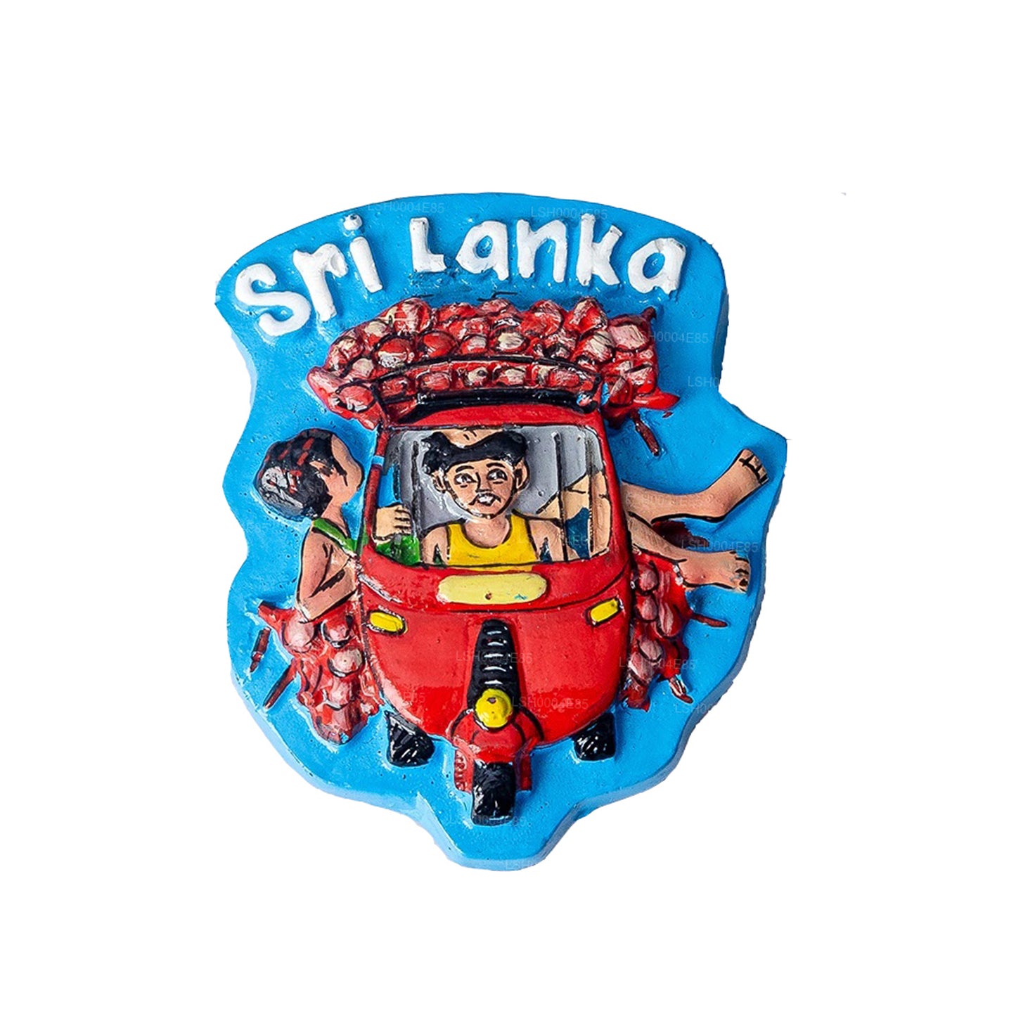 Luv SL Thambili Man in Tuk Fridge Magnet