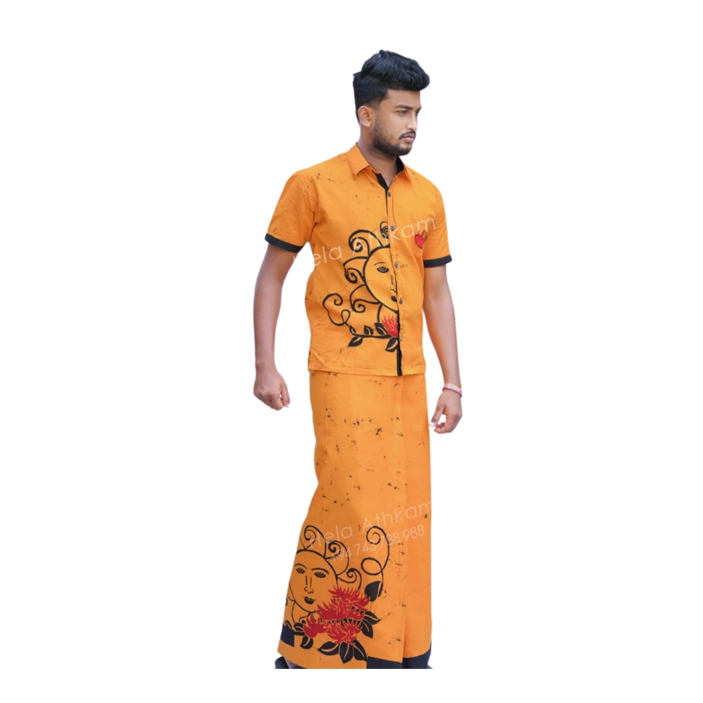 ලක්පුර® බතික් කමිසය සහ සරම  (AB222 නිර්මාණය)