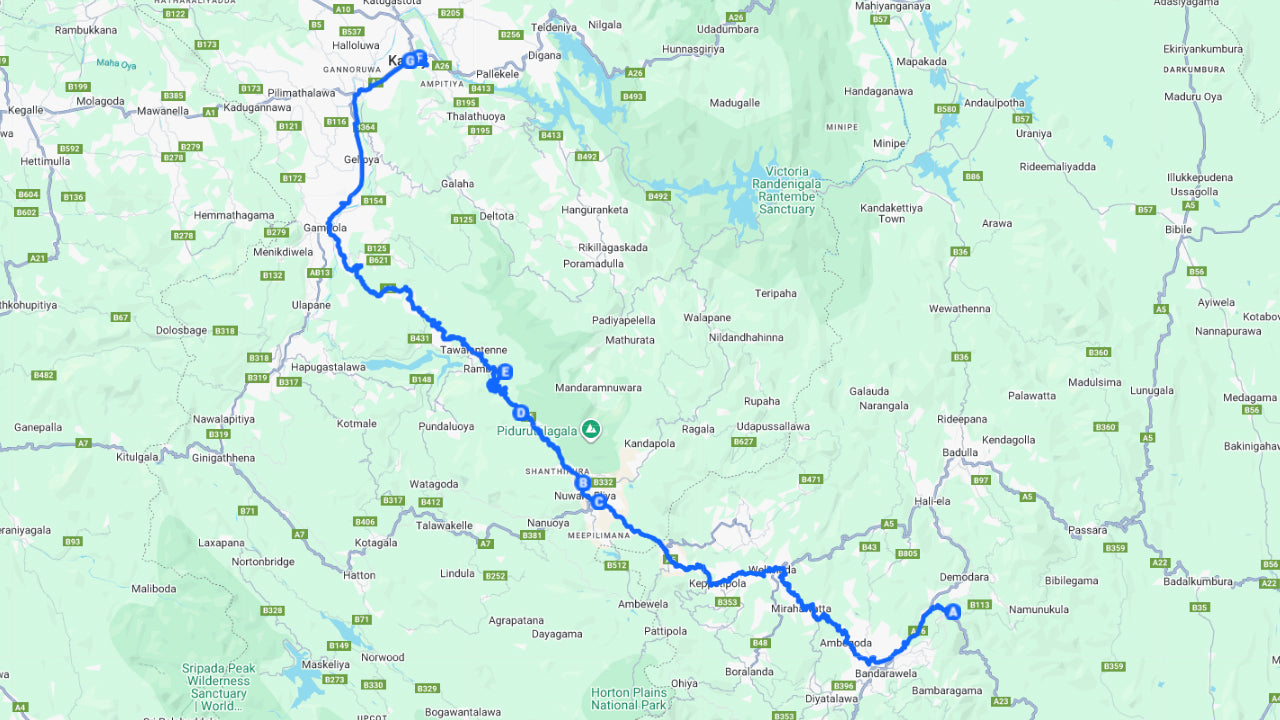 ඇල්ල සිට මහනුවර දක්වා දර්ශනීය නැවතුම් සහිත පුද්ගලික මාරුවක්