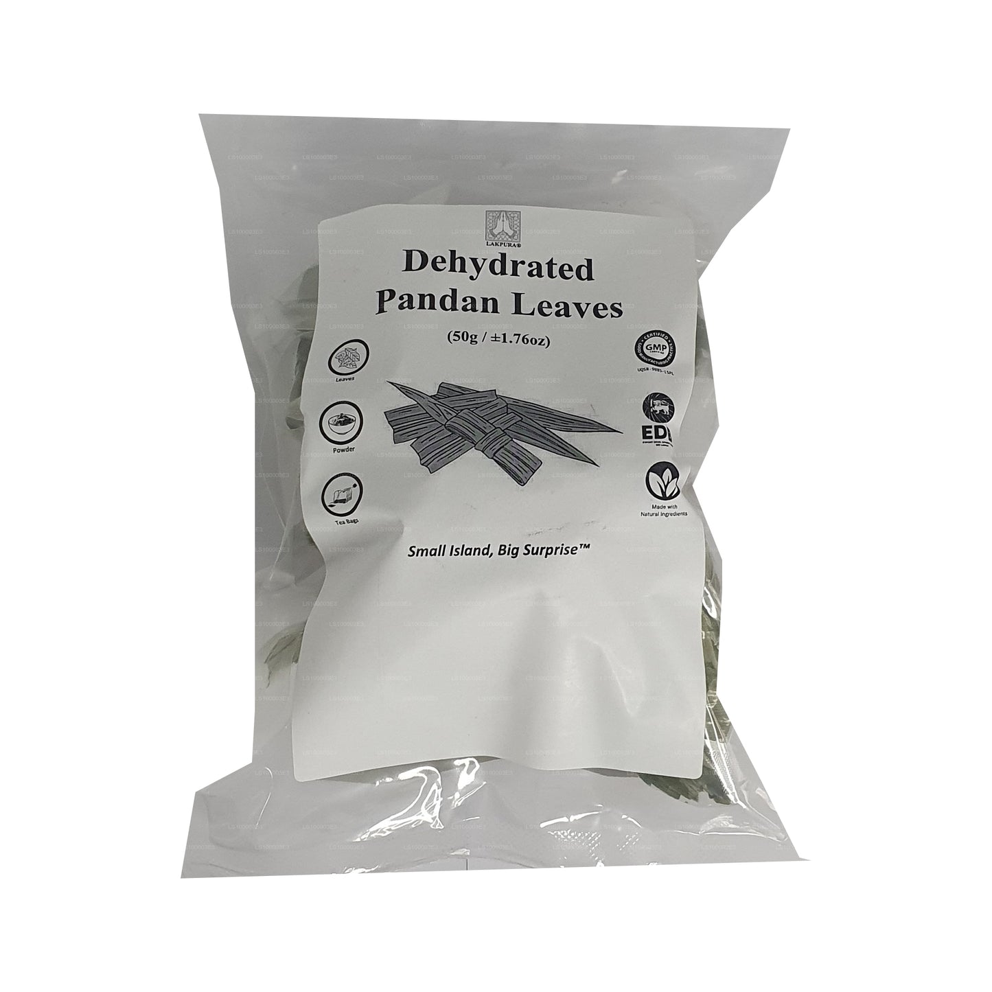 Lakpura® Dehydrated Pandan (Rampe) Leaves