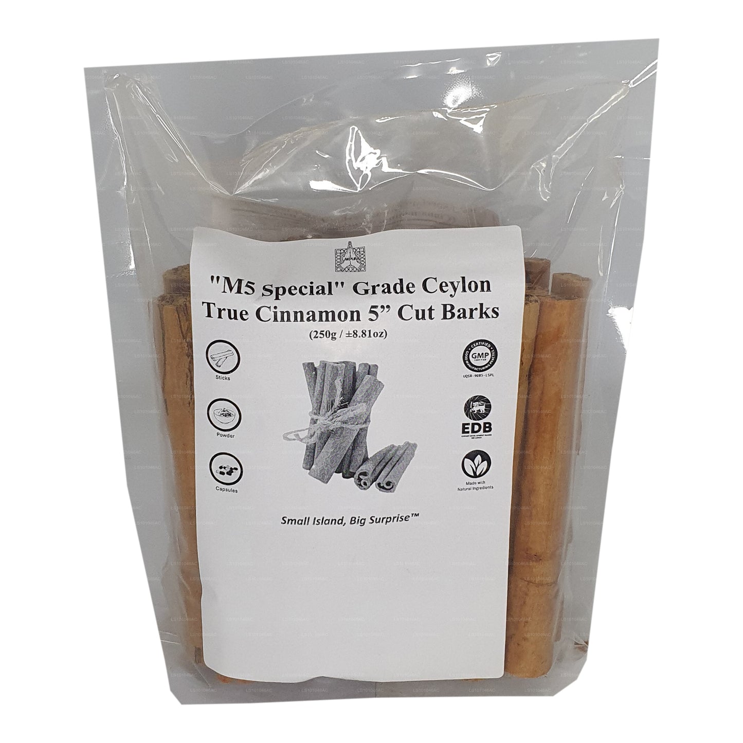 Lakpura "M5 Special" Grade Ceylon True Cinnamon Barks 5" Cut Pack