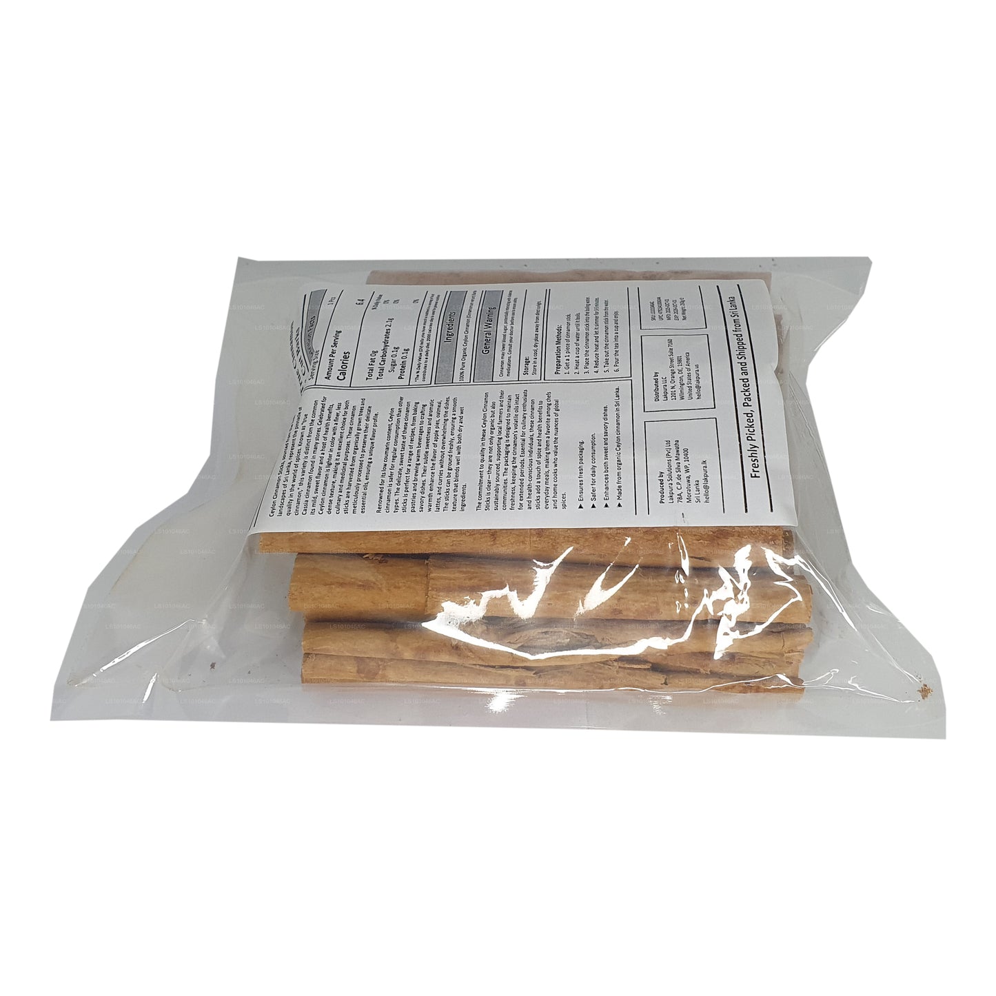 Lakpura "M5 Special" Grade Ceylon True Cinnamon Barks 5" Cut Pack