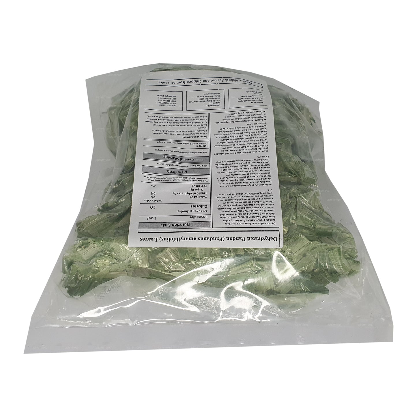 Lakpura® Dehydrated Pandan (Rampe) Leaves
