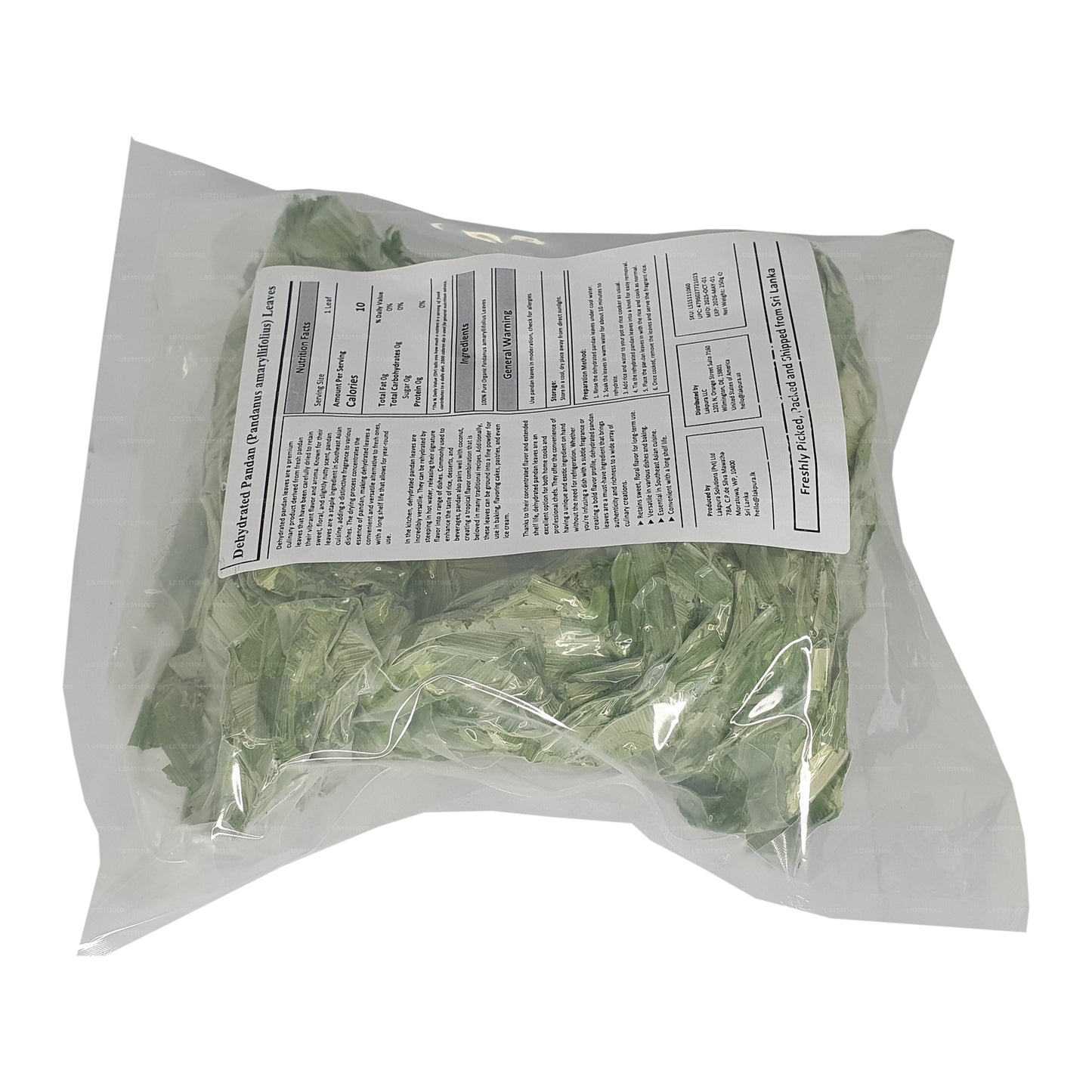 Lakpura® Dehydrated Pandan (Rampe) Leaves