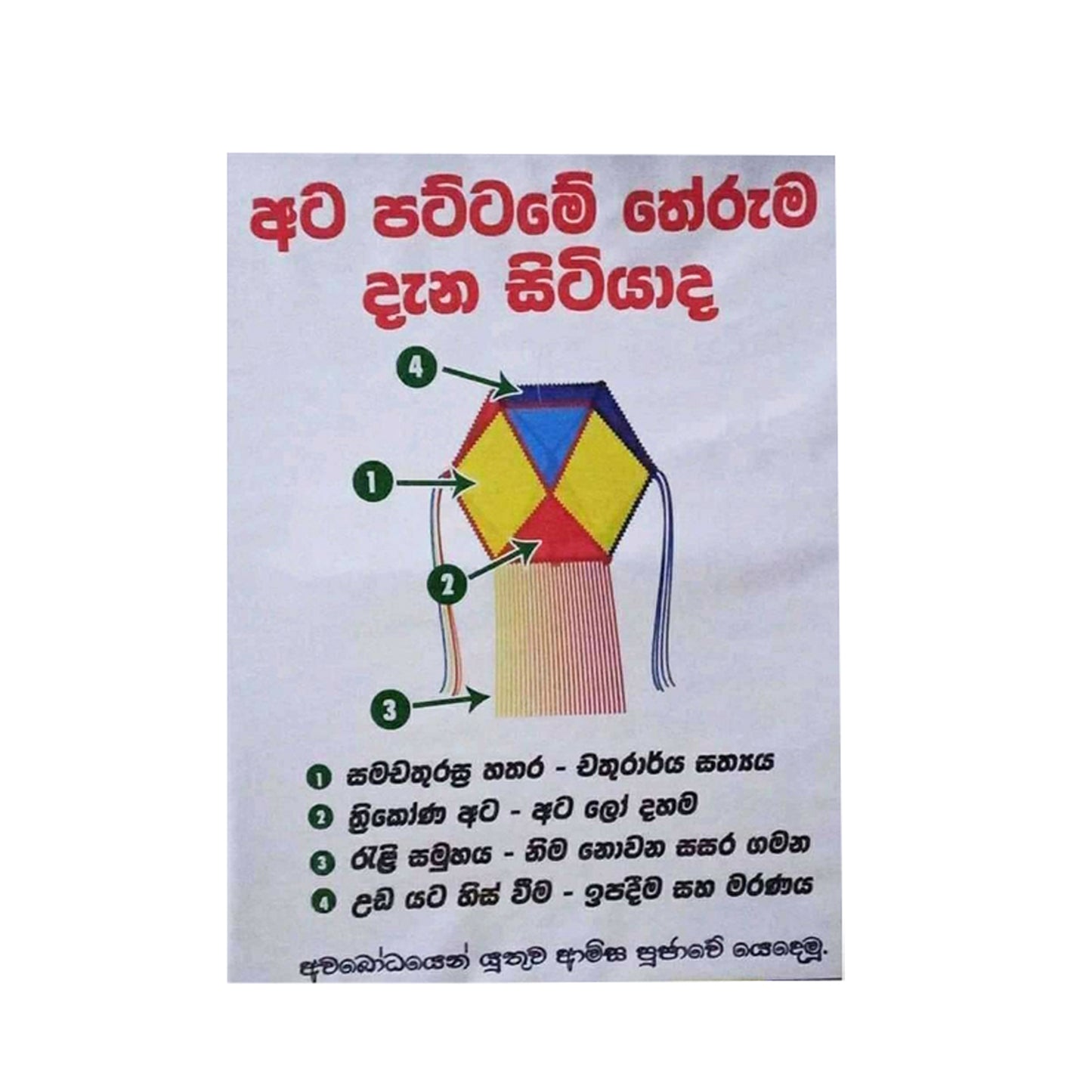 Vesak Lantern (Atapattam Kudu) with Plastic Structure