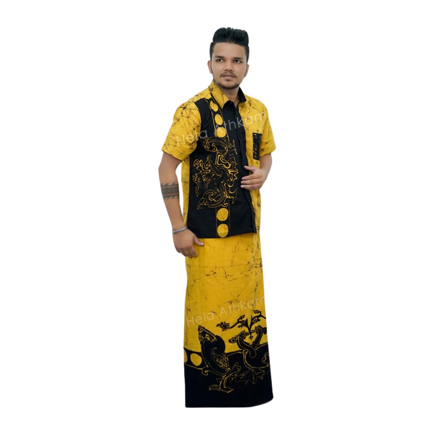 ලක්පුර® බතික් කමිසය සහ සරම  (AB222 නිර්මාණය)