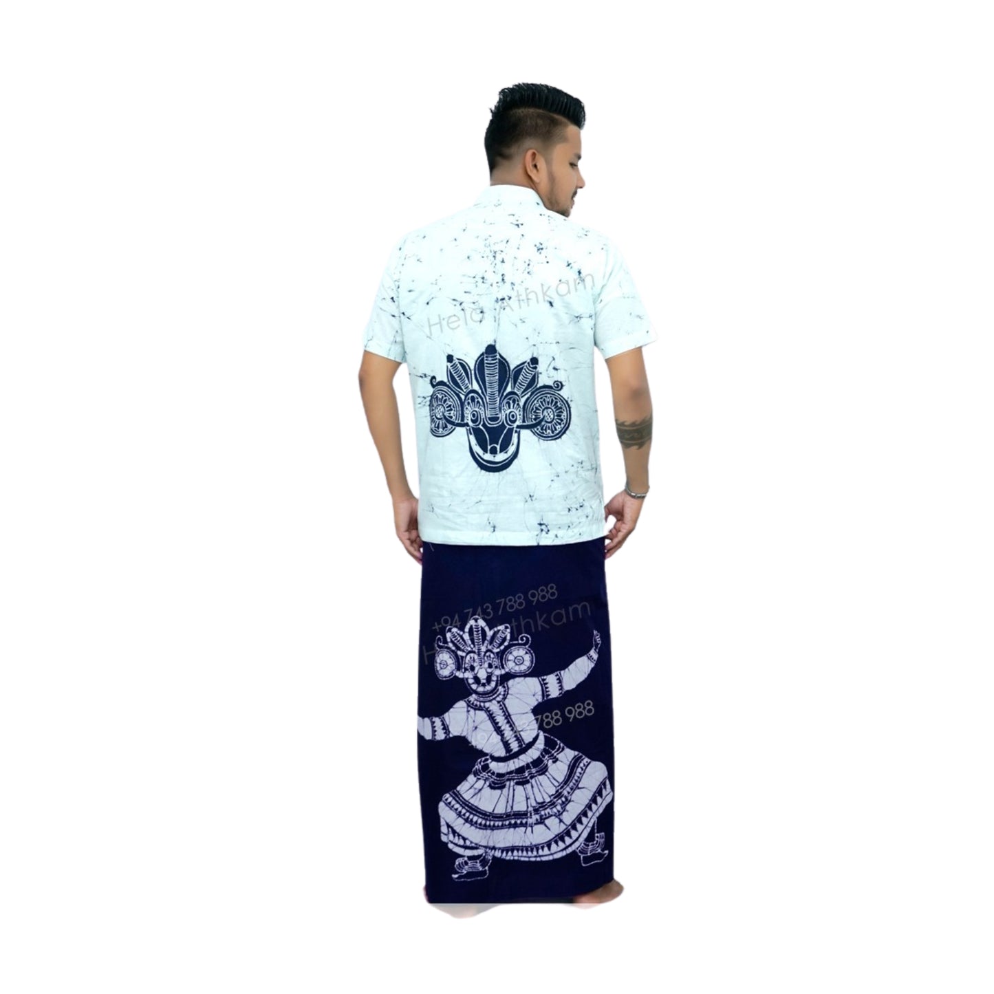 ලක්පුර® බතික් කමිසය සහ සරම  (AB222 නිර්මාණය)