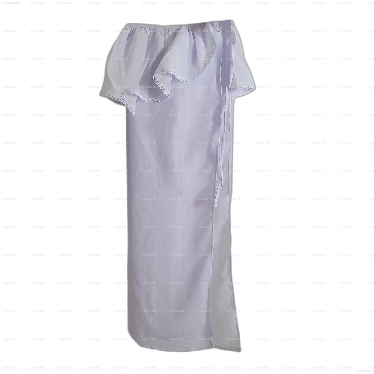 ලක්පුර® සුදු ළමා සාරිය (අර්ධ සාරිය)