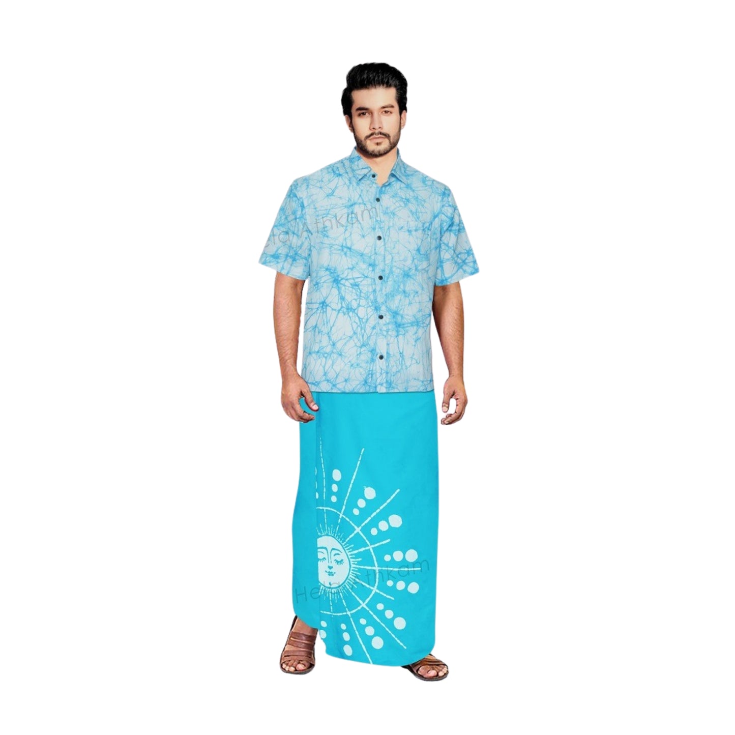 ලක්පුර® බතික් කමිසය සහ සරම  (AB222 නිර්මාණය)