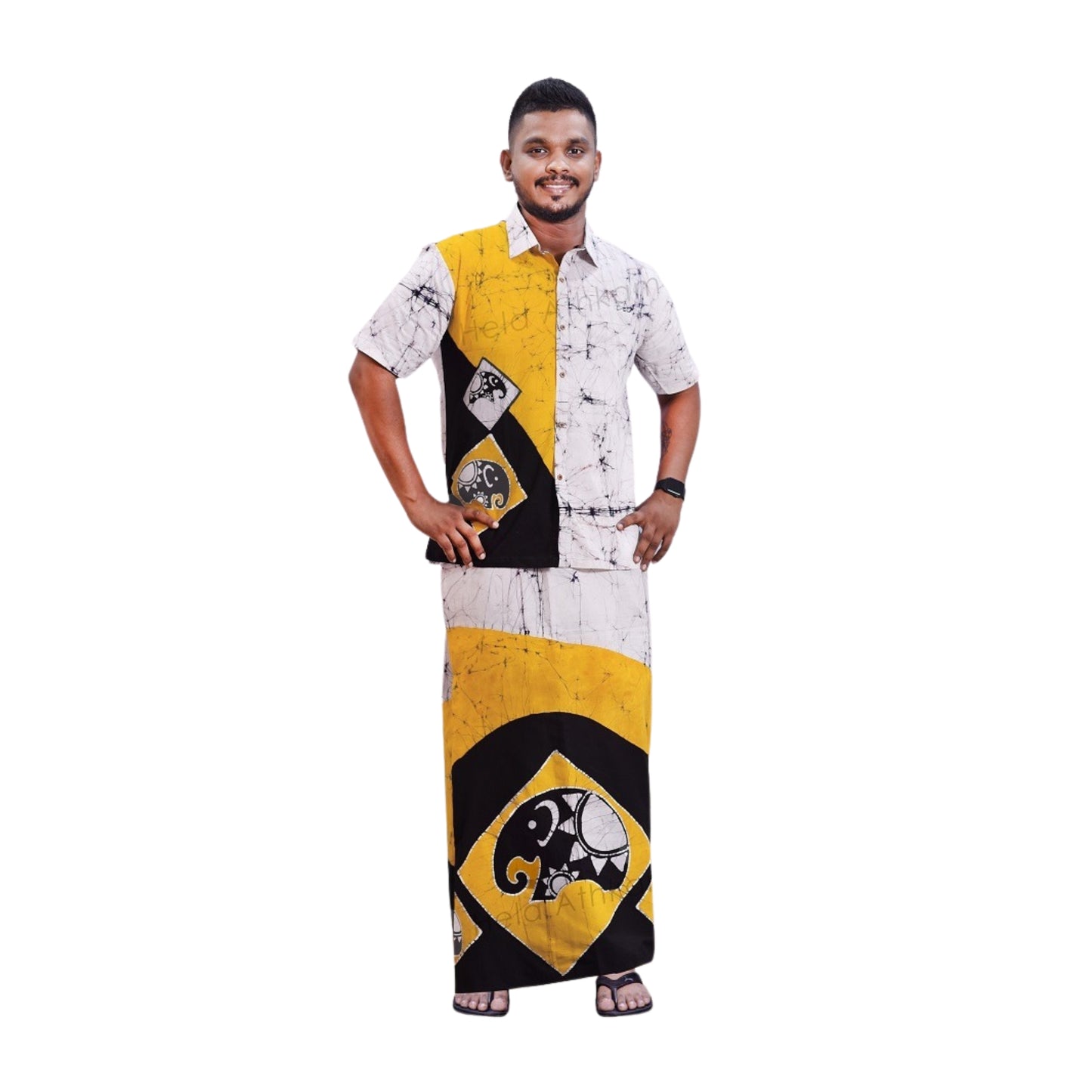 ලක්පුර® බතික් කමිසය සහ සරම  (AB222 නිර්මාණය)