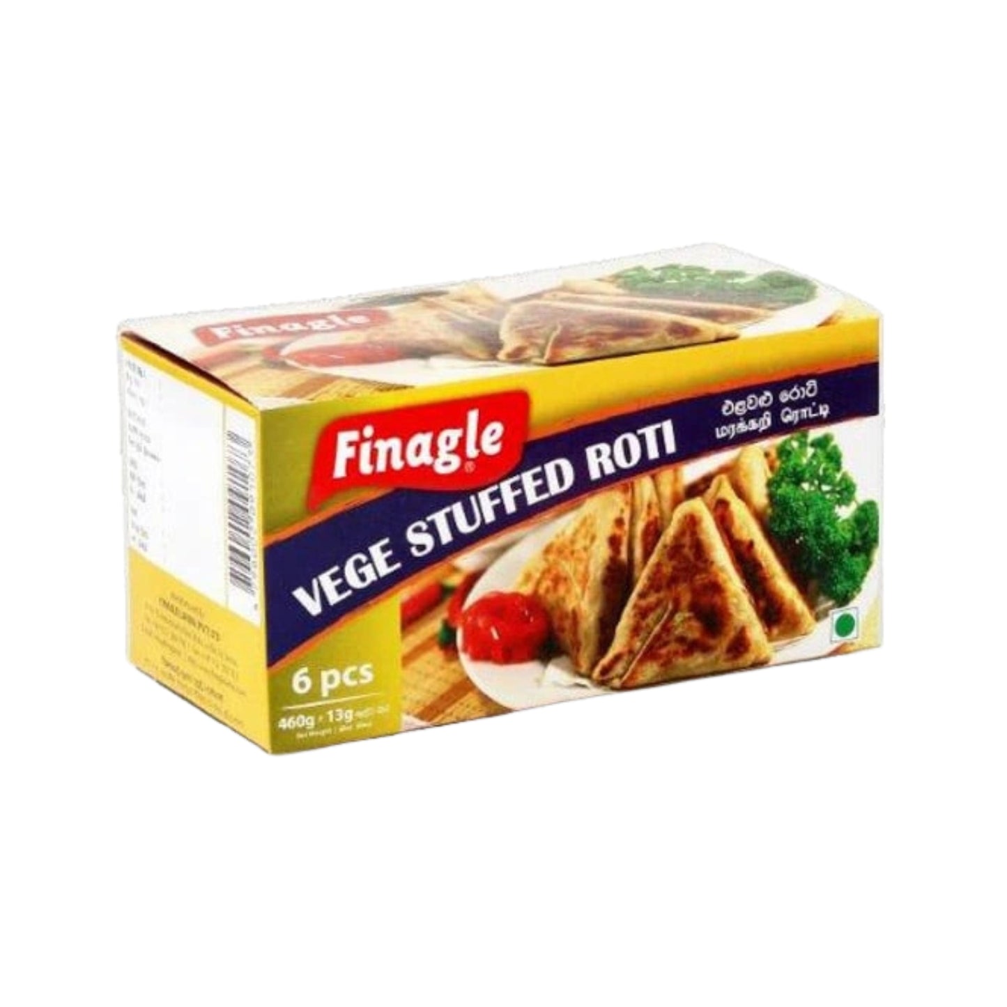 Finagle Vege Stuffed Roti (460g) 6 Pieces
