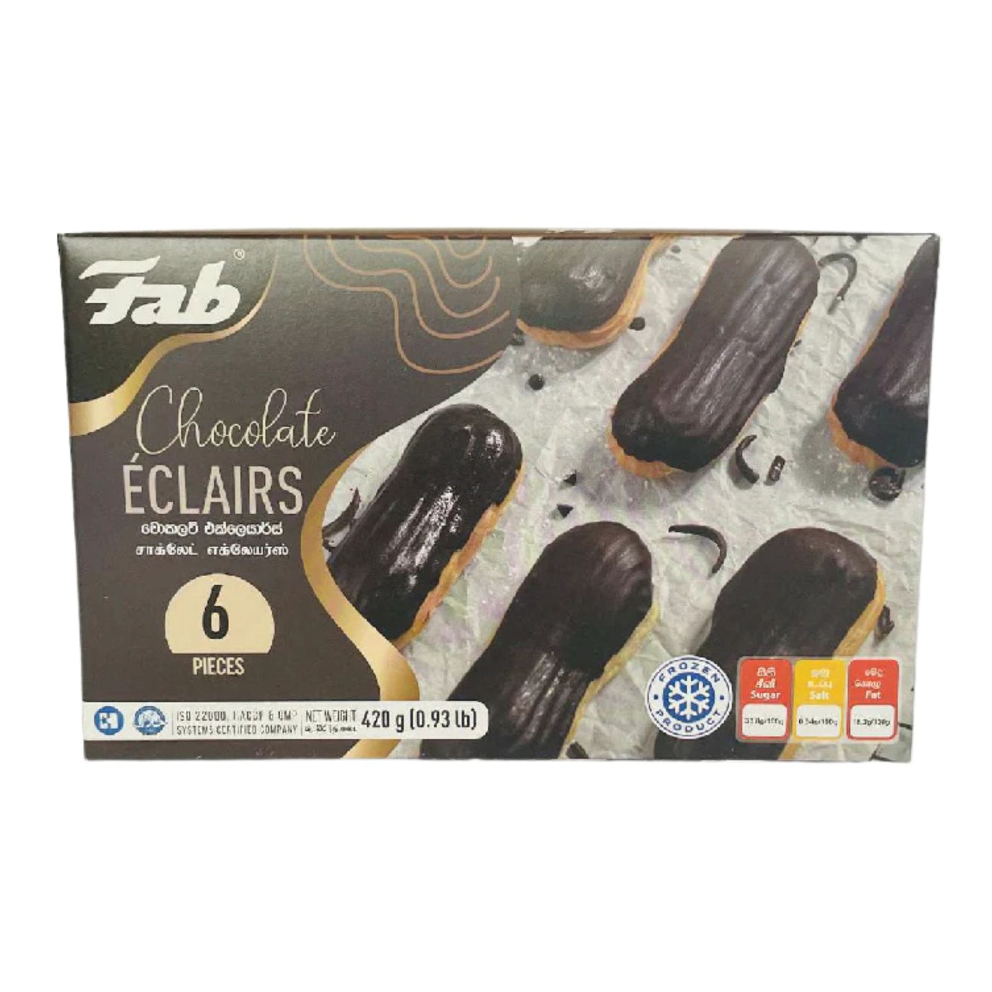 Fab Chocolate Eclairs (420g) 6 Pieces
