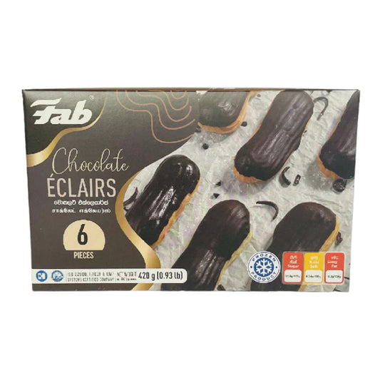 Fab Chocolate Eclairs (420g) 6 Pieces