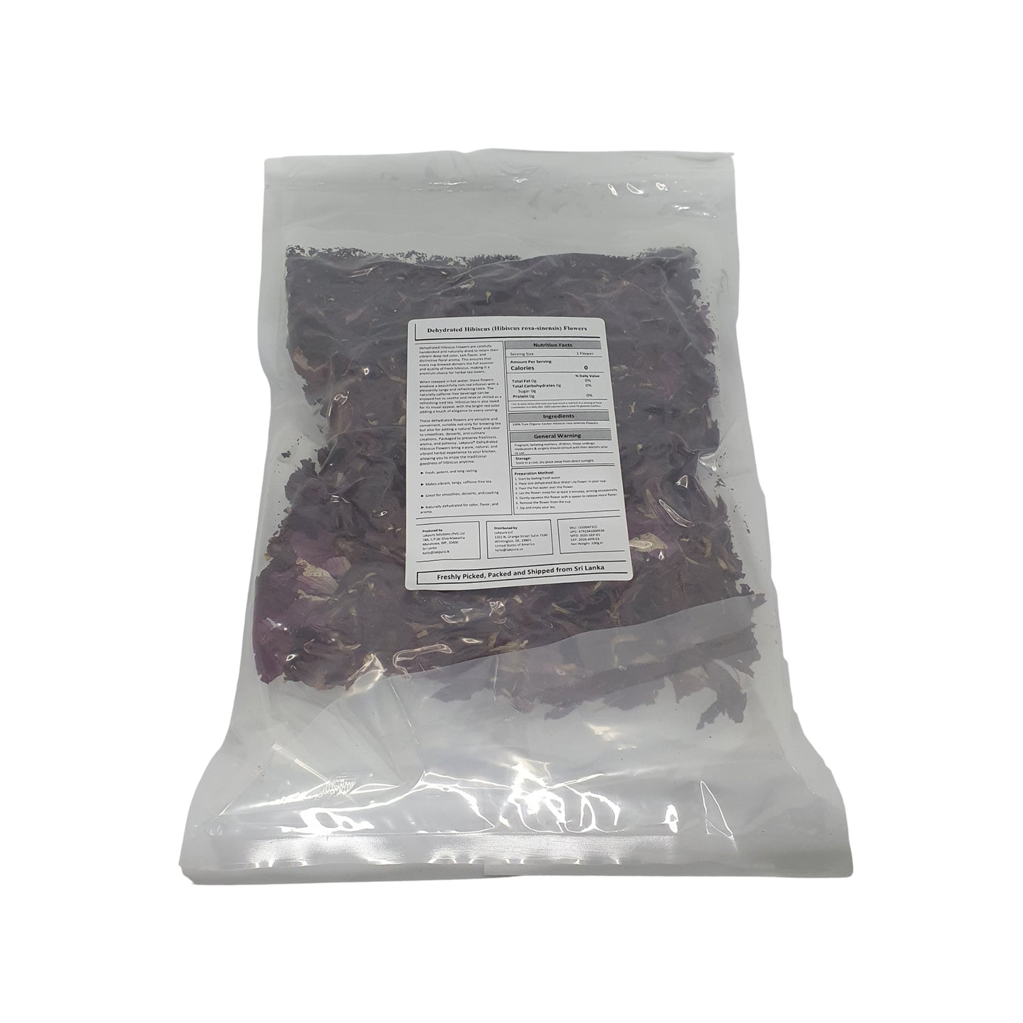 Lakpura® Dehydrated Hibiscus Rosa (Wada Mal) Flowers