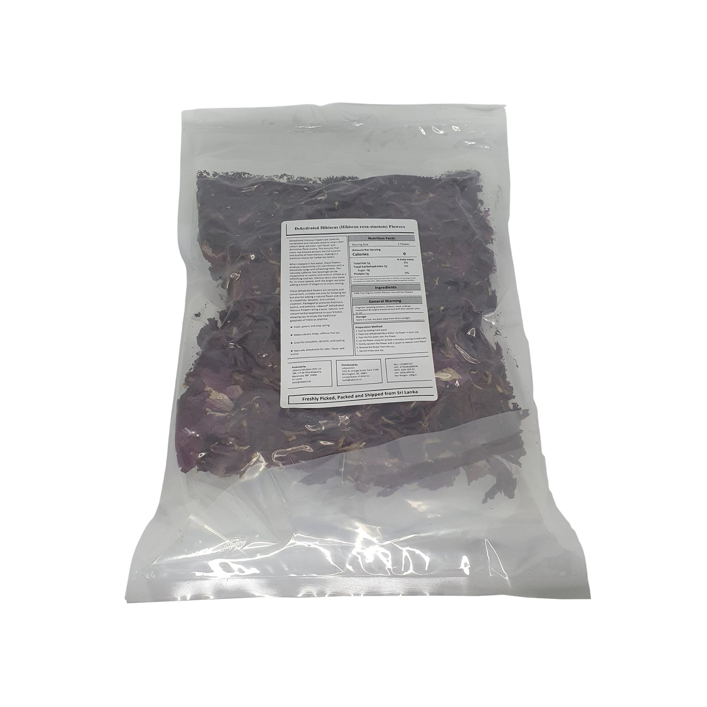 Lakpura® Dehydrated Hibiscus Rosa (Wada Mal) Flowers