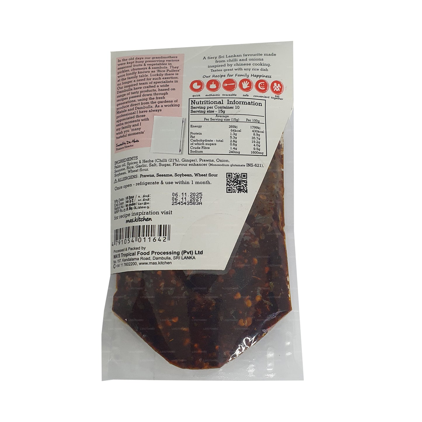 MA's Kitchen Chinese Chilli Paste (150g)