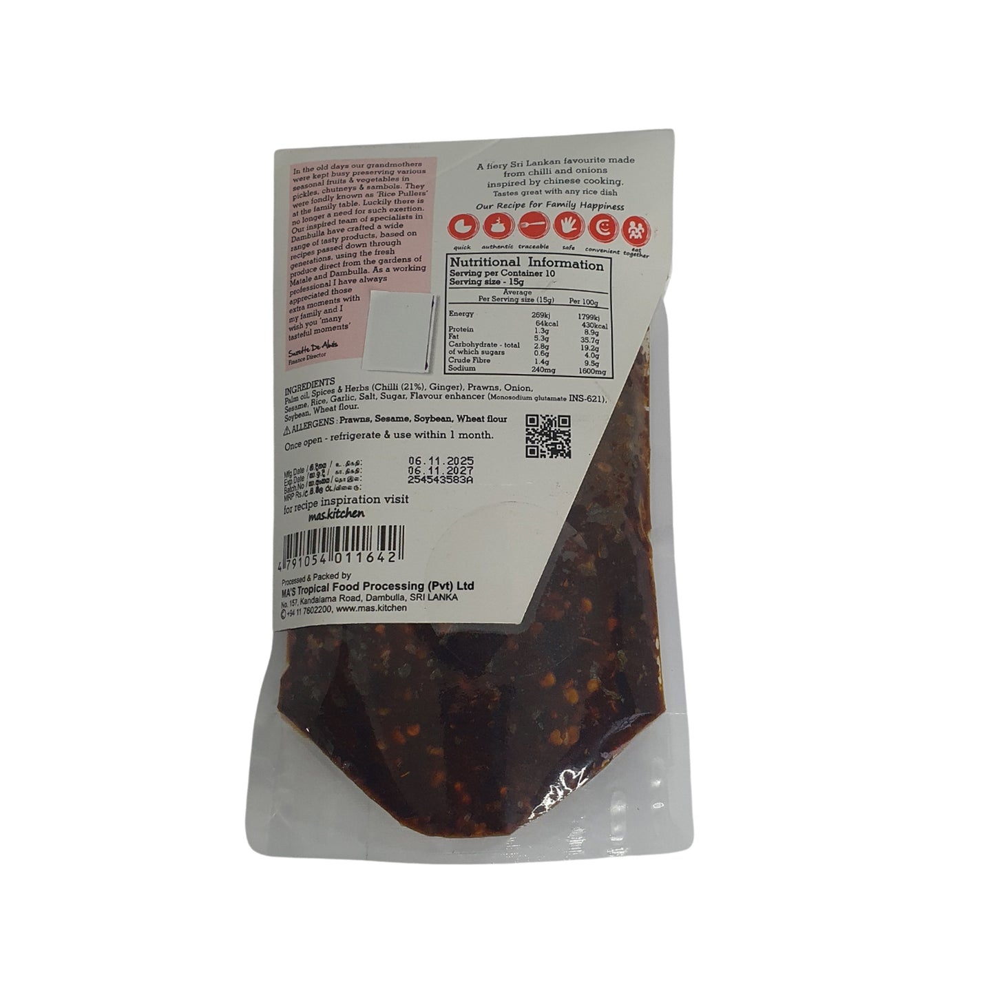 MA's Kitchen Chinese Chilli Paste (150g)