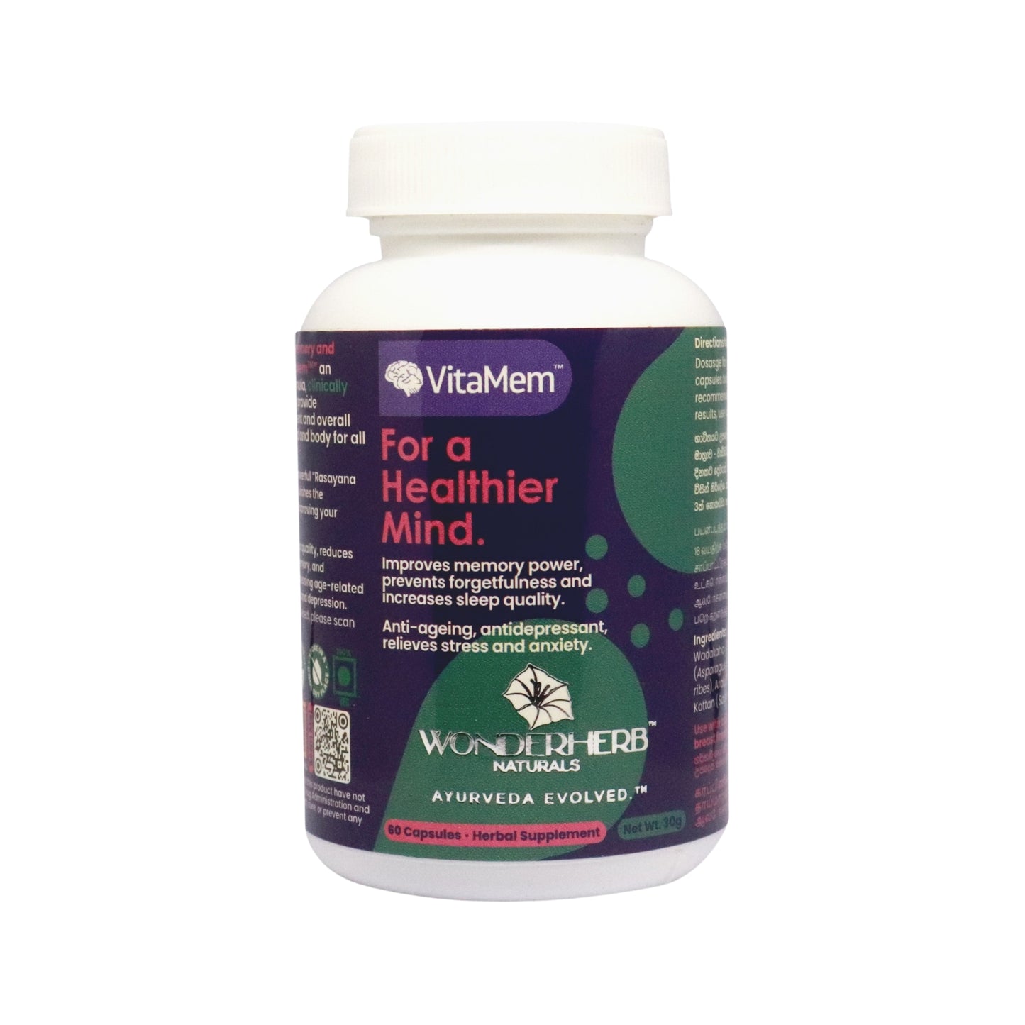 Wonder Herb Naturals VitaMem Capsule Bottle