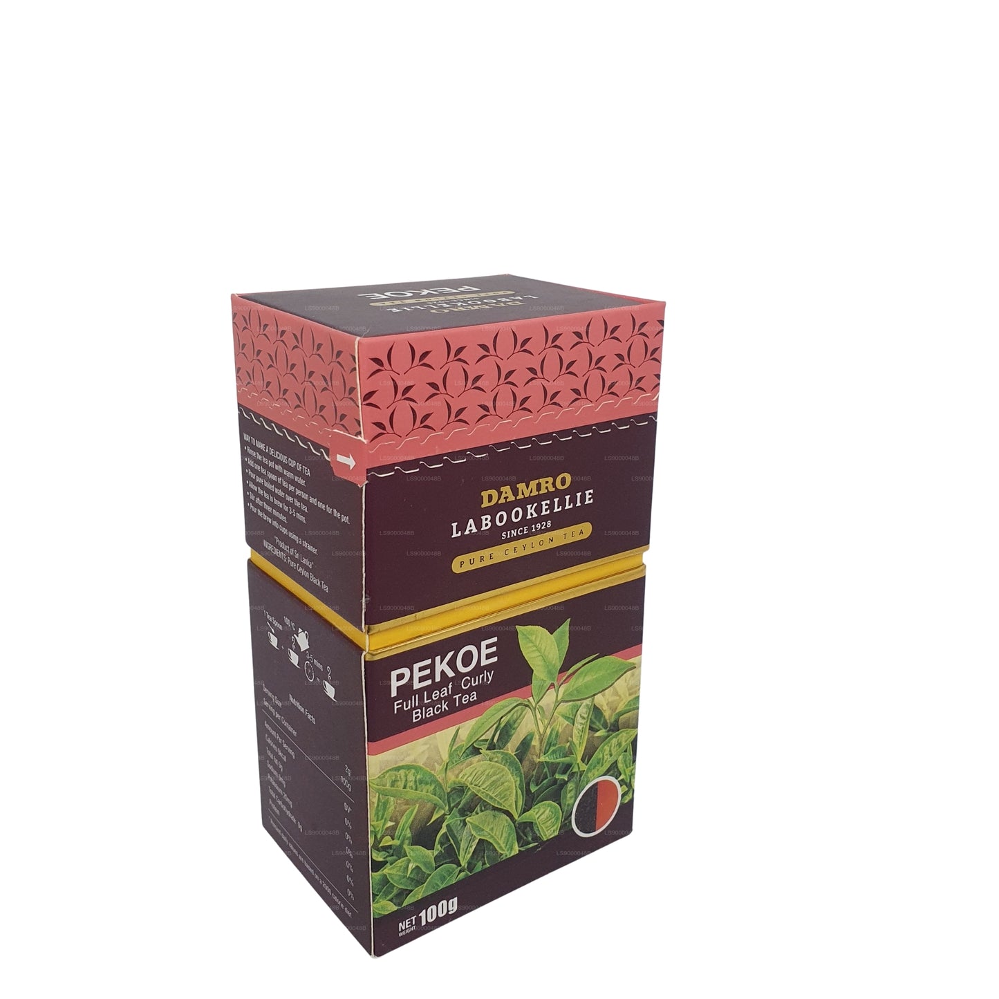 DG Labookellie PEKOE Full Leaf Curly Black Tea (100g)