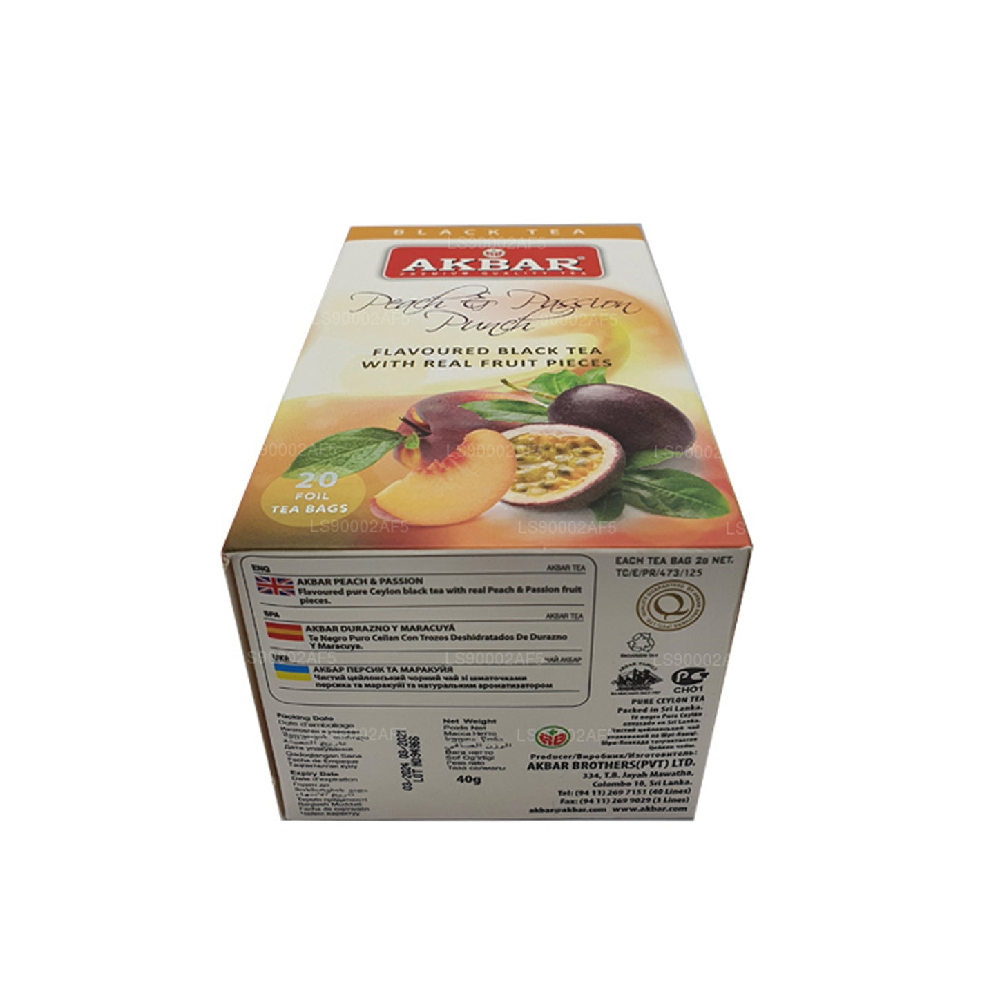 Akbar Peach and Passion Punch (40g) 20 Tea Bags