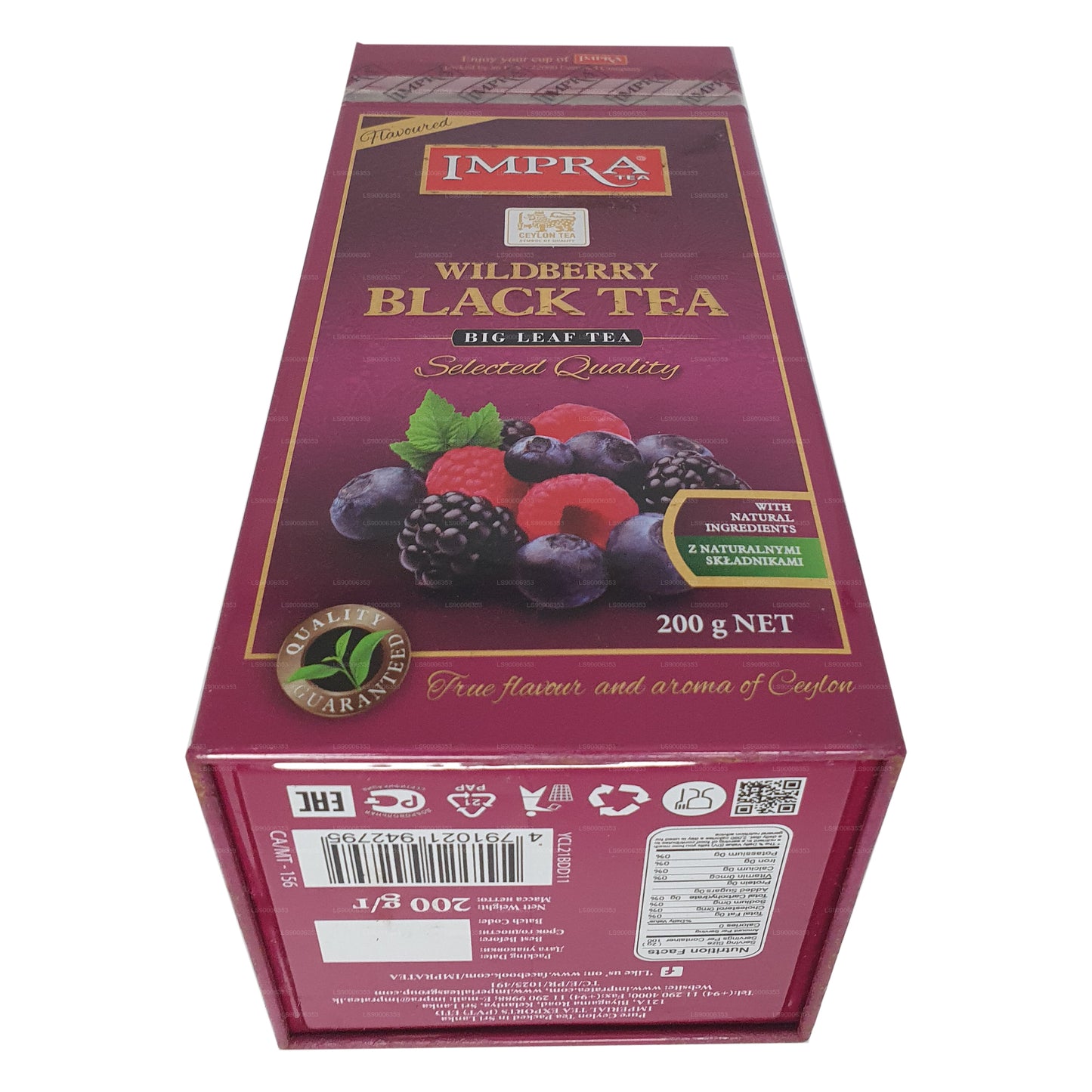 Impra Wildberry Big Leaf  Black Tea (200g) Meatal Caddy