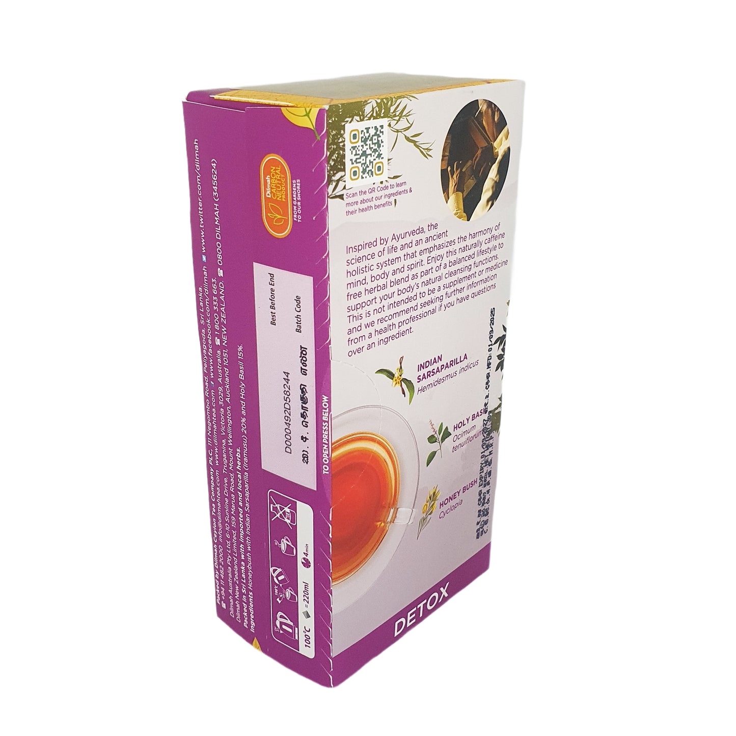 Dilmah Arana Detox Natural Herbal Infusion (20 Tagless Tea Bags)