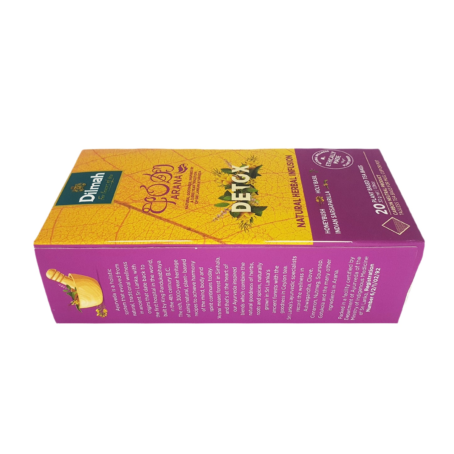 Dilmah Arana Detox Natural Herbal Infusion (20 Tagless Tea Bags)