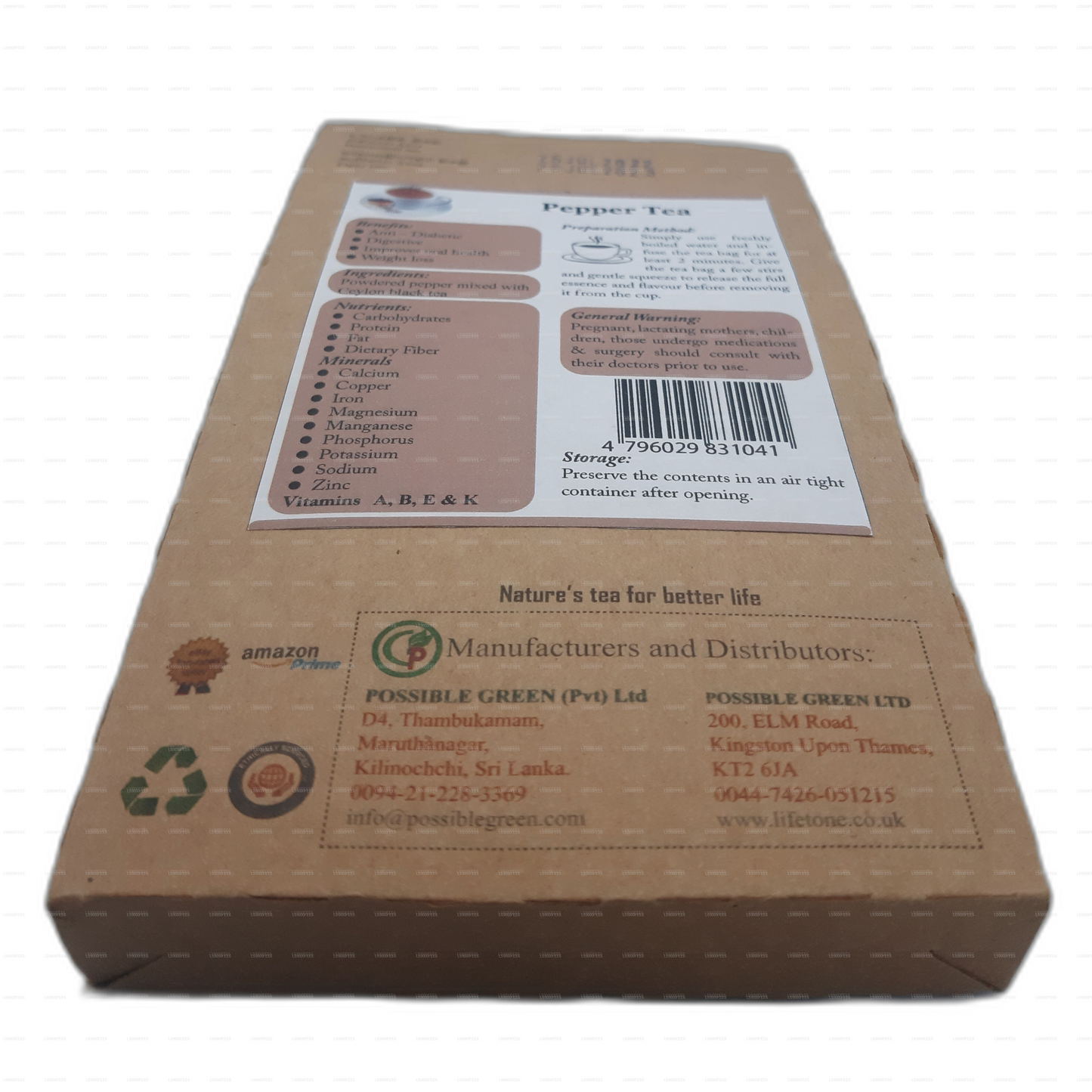 Lifetone Pepper Tea (40g) 20 Tea Bags