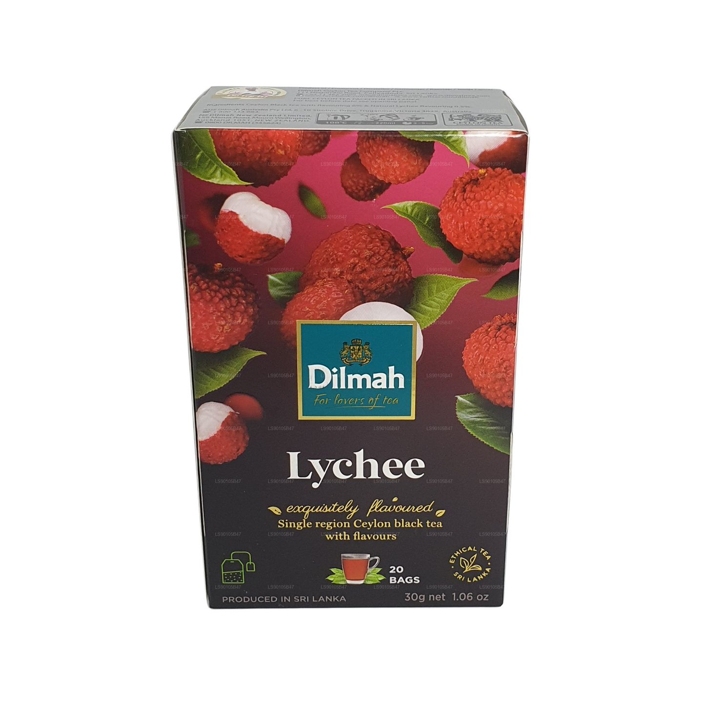 Dilmah Lychee Flavored Black Tea (30g) 20 Tea Bags