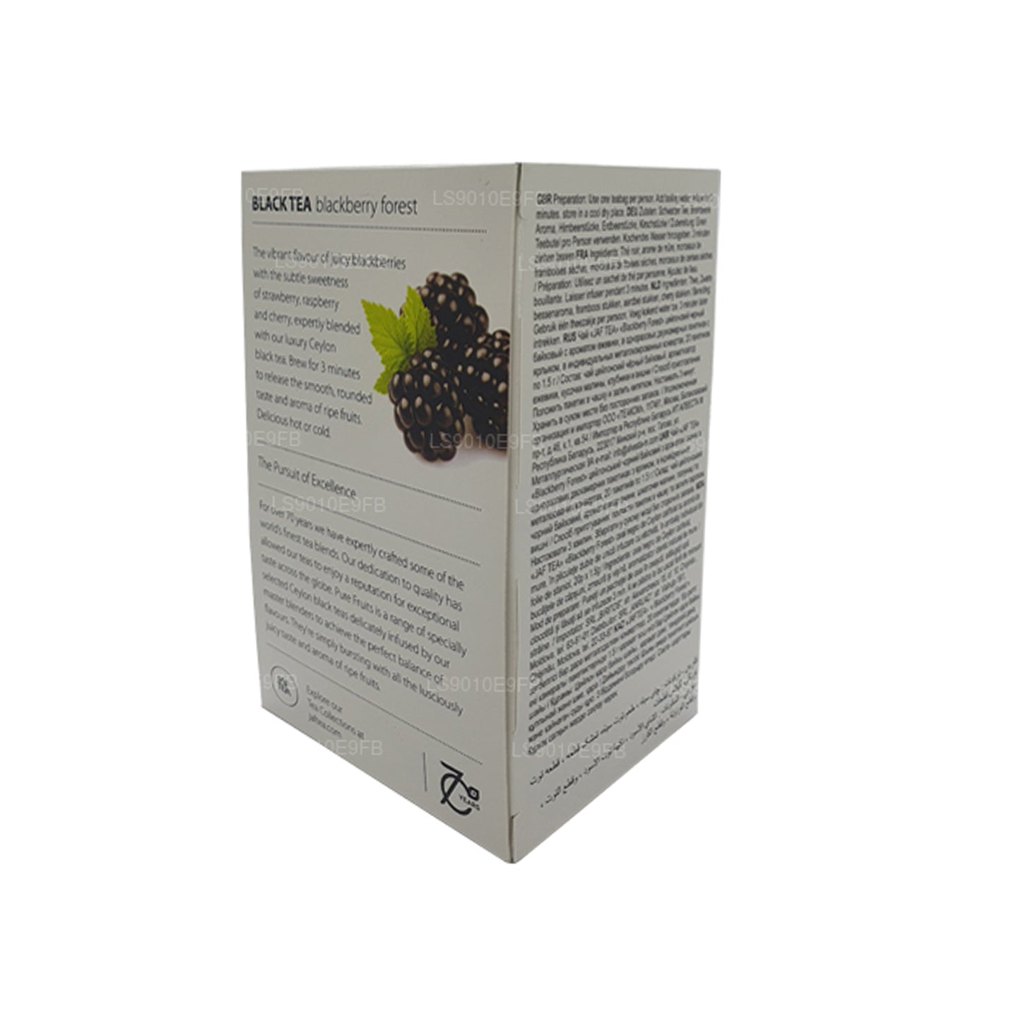 Jaf Tea Pure Fruits Collection Black Tea Blackberry Forest Foil Envelop Tea Bags (30g)