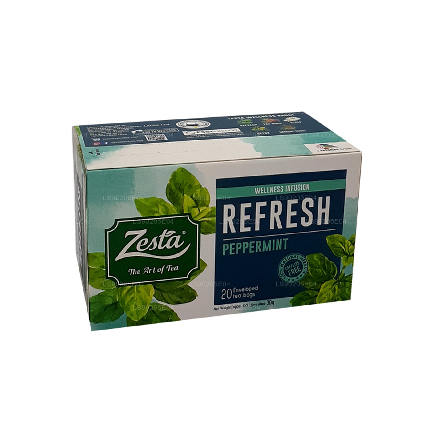 Zesta Refresh Peppermint (30g) 20 Envelope Tea Bags