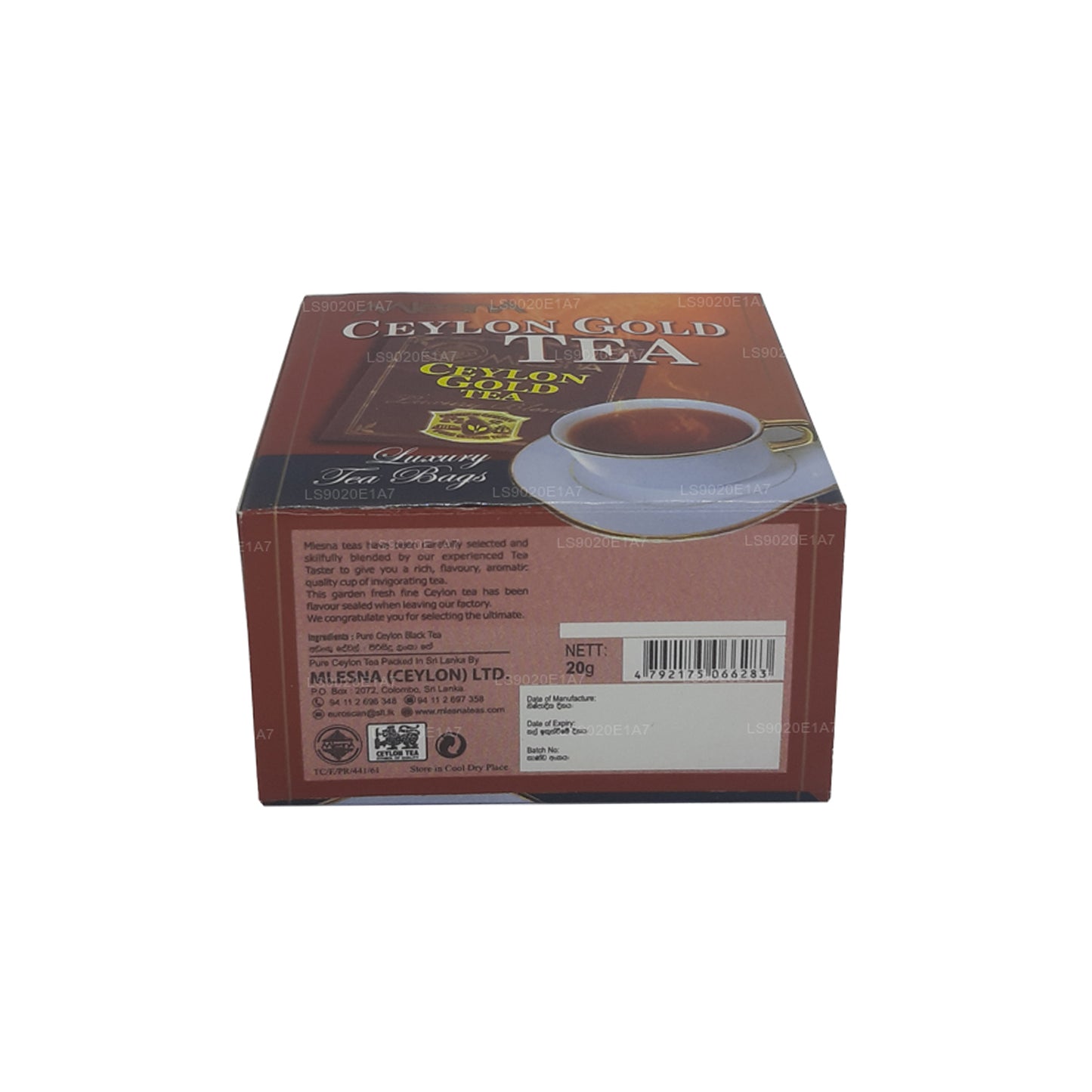 ම්ලෙස්නා සිලෝන් ගෝල්ඩ් තේ බෑග්