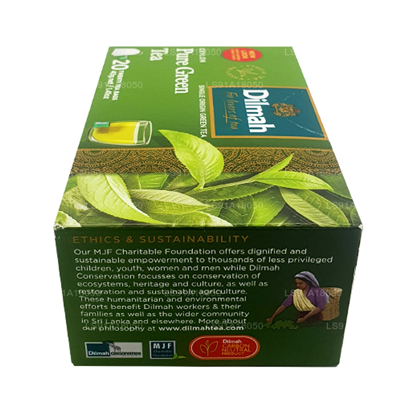 Dilmah Ceylon Pure Green Tea (40g) 20 Tea Bags