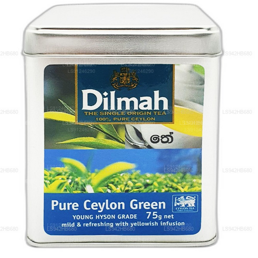 Dilmah Young Hyson Grade Loose Leaf Pure Ceylon Green Tea (75g) Caddy