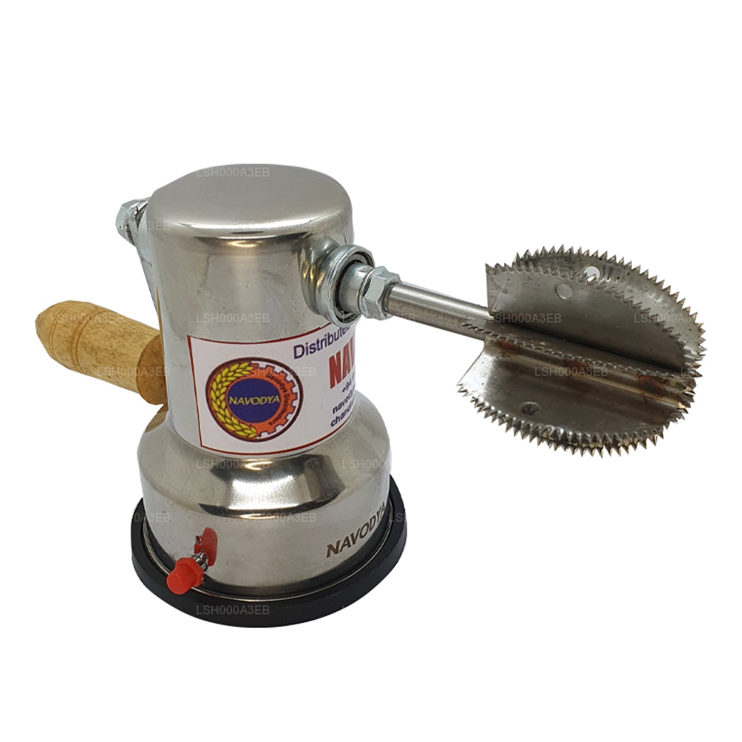 Vacuum Base Coconut Scraper with Stainless Steel Blade and Free Safety Cover